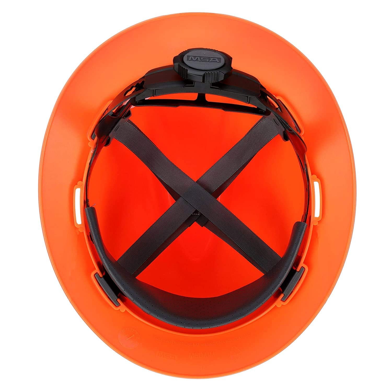 MSA Hi-Viz Orange V-Gard Class E, G Type I Polyethylene Non-Slotted Hard Hat With Fas-Trac Suspension
