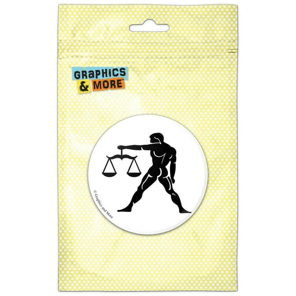 Libra The Scales Zodiac Horoscope Pinback Button Pin Badge