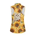 thumbnail image 2 of Whosucclay Cat Sunflowers Golf Shirts for Women, Moisture Wicking Quick Dry for Sports Running, Sleeveless Casual Workout Tank Tops, 2 of 7