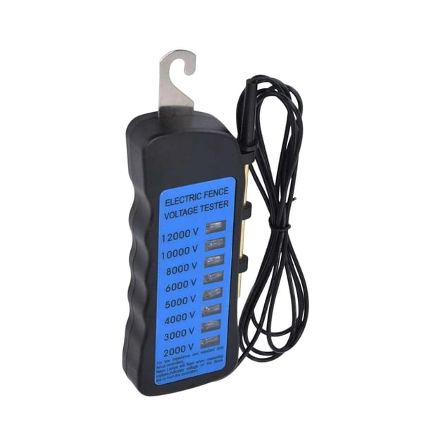 Probador de voltaje de cerca eléctrica, herramienta de medición, pantalla de luz de de 8 niveles, probador de cerca de voltímetro impermeable 12KV