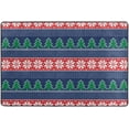 thumbnail image 4 of SKYSONIC Christmas Trees Snowflake Non-Slip Area Rug, Winter Stripes Floor Carpet Comfort Floor Mats Decor for Indoor Front Porch Living Room Bedroom Kitchen, 36"x24", 4 of 7
