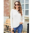 thumbnail image 4 of Zeagoo Long Sleeve T Shirt Women Casual Fall Crewneck Basic Shirts Loose Fit Solid Tops, 4 of 6