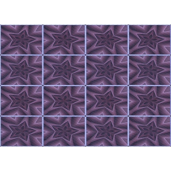 Ahgly Company Indoor Rectangle Patterned Plum Purple Area Rugs, 3' x 5'