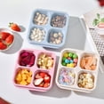 thumbnail image 7 of Ludlz 4Pcs Bento Lunch Boxes with 4 Compartments Food Grade Heat-Resistant Divided Snack Boxes Meal Prep Lunch Containers Kitchen Supplies, 7 of 7