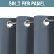 thumbnail image 4 of H,VERSAILTEX Cortinas Blackout para Ventana Pequeña Ahorro de Energía Sólidas con Ojales Panel de Cortina Oscurecedora para Cuarto de Bebé (Azul Piedra, 52" x 54", un Panel), 4 of 8