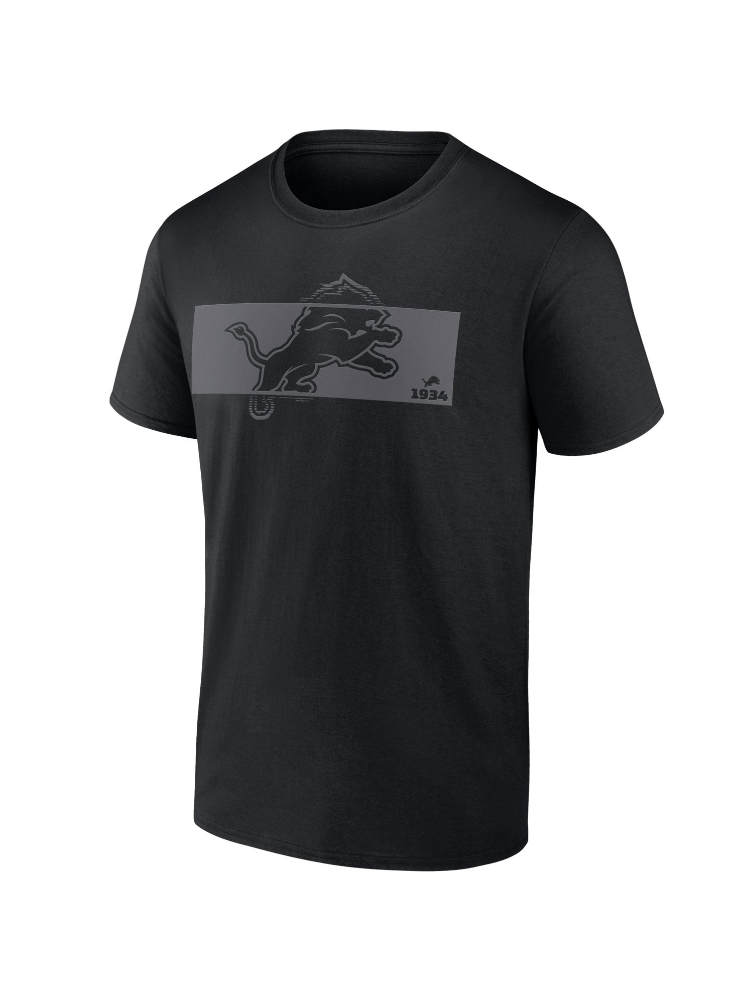 NFL Detroit Lions Men's Cotton Black Short Sleeve T-Shirt