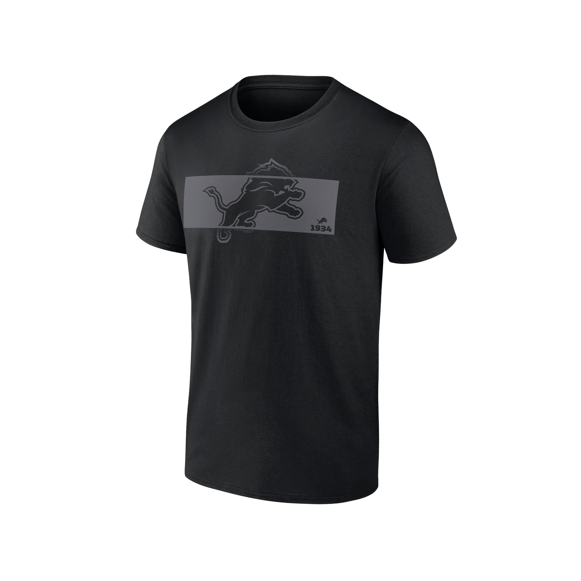 NFL Detroit Lions Men's Cotton Black Short Sleeve T-Shirt