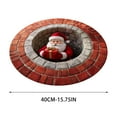 thumbnail image 6 of Wooowa Christmas 3D Illusion Round Rugs, 16Inch Non-Slip Festive Decor for Living Rooms & Holiday Entryways, 6 of 6