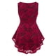 thumbnail image 2 of Tank Top de Peplum de Encaje con Escote Pico Rosegal  Camisetas sin mangas de talla grande, 2 of 5