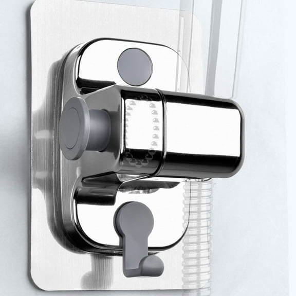 No-Punch Wallhanging Adjustable Shower Head Holder With Hook Shower Head Bracket