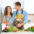 thumbnail image 6 of Sloths and Sunflowers Apron Set with Oven Mitts Pot Holders Set of 5 Kitchen Stuff Accessories, 6 of 6
