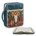 thumbnail image 2 of Xixirimido Bible Cover Case for Women Men, Large Bible Bag Bible Study Supplies Accessories Quilted Bible Carrying Cases with Handle Christian Gift, Elk Bone Sunflower Print, 2 of 7