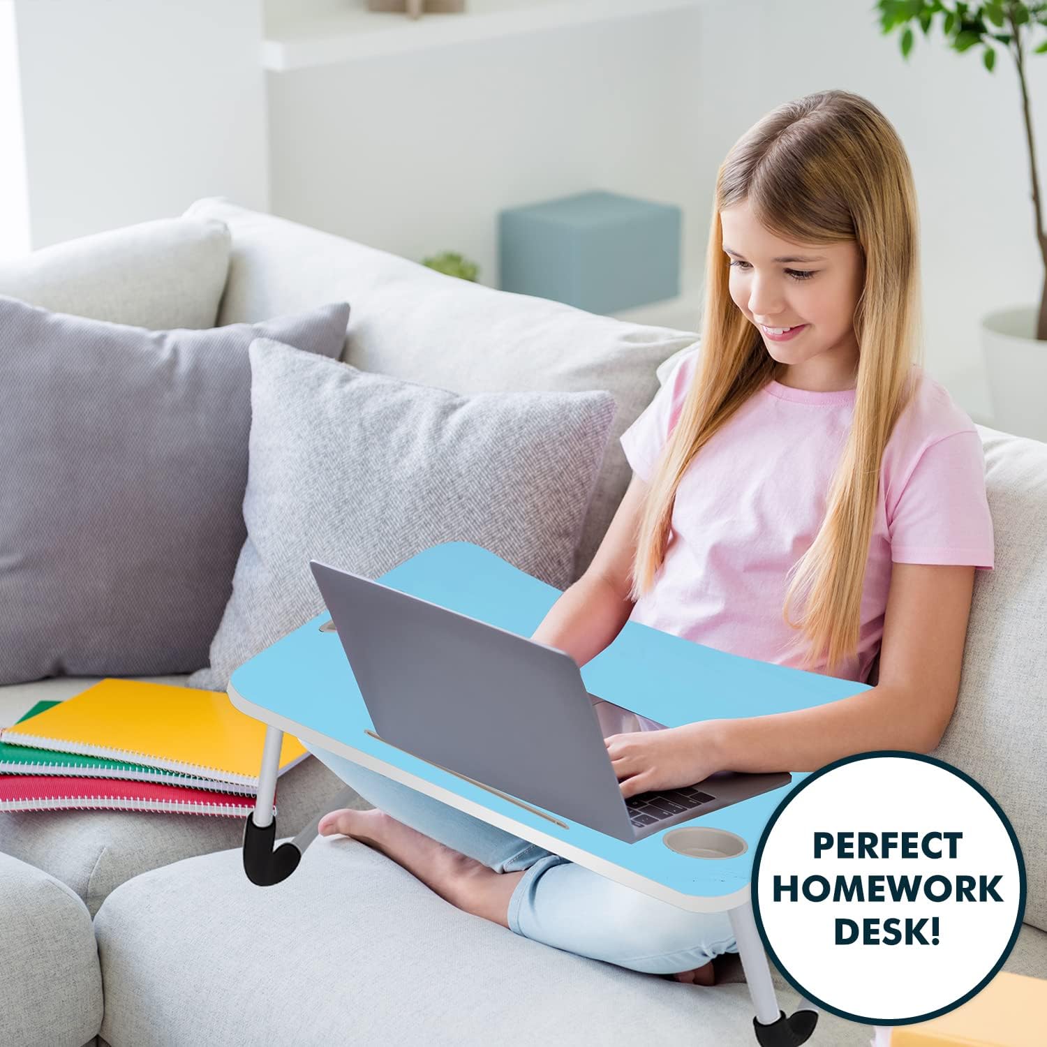 MavoCraft / Folding Lap Desk for Bed and Sofa / Blue