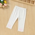 thumbnail image 2 of Odeerbi 6M-4Y Niñas Mallas Elásticas de Algodón Pantalones Recortados Pantalones Verano Casual, 2 of 9