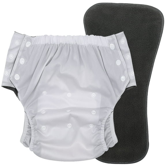 EcoAble Special Needs Incontinence Pull-On Diapers for Kids Ages 6-16 (Pure White, Junior 2)