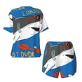 thumbnail image 5 of Lsque Shark With Sunglasses and Lobste Women's Short-Sleeved Pajama Set - 2 Piece Soft and Lightweight Sleepwear Set-Medium, 5 of 9