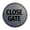Brushed Silver, variant on Signs ByLITA Circle Close Gate Sign (Red) - Small