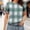 Green, variant on Ytndtr Women's Fashion Summer Clothing Printed Blouse Short Sleeves Round Neck Top