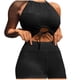thumbnail image 2 of Trajes de baño Amzcrzy Tankini para mujer, trajes de baño, trajes de baño, bikini con control de abdomen, bikini de moda cómodo, traje de baño de color liso para mujer, bikinis negros, S, 2 of 7