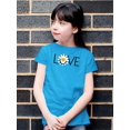 thumbnail image 2 of Love Yellow Daisy T-Shirt Juniors -Image by Shutterstock,  Medium, 2 of 4