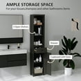 thumbnail image 4 of HOMCOM Bathroom Storage Cabinet, Tall Cabinet with Drawer, Black, 4 of 10