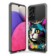 thumbnail image 3 of MUNDAZE Samsung Galaxy A53 Cool Cat Oil Paint Pop Art Shockproof Clear Hybrid Protective Phone Case Cover, 3 of 5