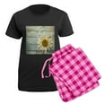 thumbnail image 5 of CafePress - Blue Barnwood Daisy Pajamas - Women's Short Sleeve Print T-Shirt and Pants Dark Cotton Pajama Set, 5 of 7