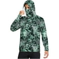thumbnail image 2 of Handshe Summer Printed Hooded Sun Shirt, Lightweight Breathable UPF 50+ Sun Protection with Thumbhole Cuffs, Casual Outdoor Hiking Running Cycling Apparel,Plus Size, 2 of 6