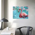 thumbnail image 4 of Orinice Flamingo Fine Art Aesthetic Poster & Print Wall Painting for Home Decor Canvas Art Prints Living Room Bedroom Office Wall Decor 16x12in, 4 of 6