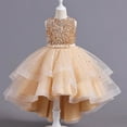 thumbnail image 2 of Flor Niñas Princesa Lentejuelas Bebé Boda Navidad Fiesta Trailing Vestido Adolescente Niños Elegantes Vestidos Para 3-15 Años, 2 of 3