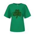 thumbnail image 4 of LUOGENLI T-shirts pour Femme pour Femmes T-Shirt de la Saint-Patrick à Col Rond à Manches Courtes T-Shirt 4xlt T-shirts pour Femmes T-shirts Graphiques T-shirts de la Saint-Valentin pour Femmes T-shirts Graphiques Pêche Pâques Vert TG, 4 of 4