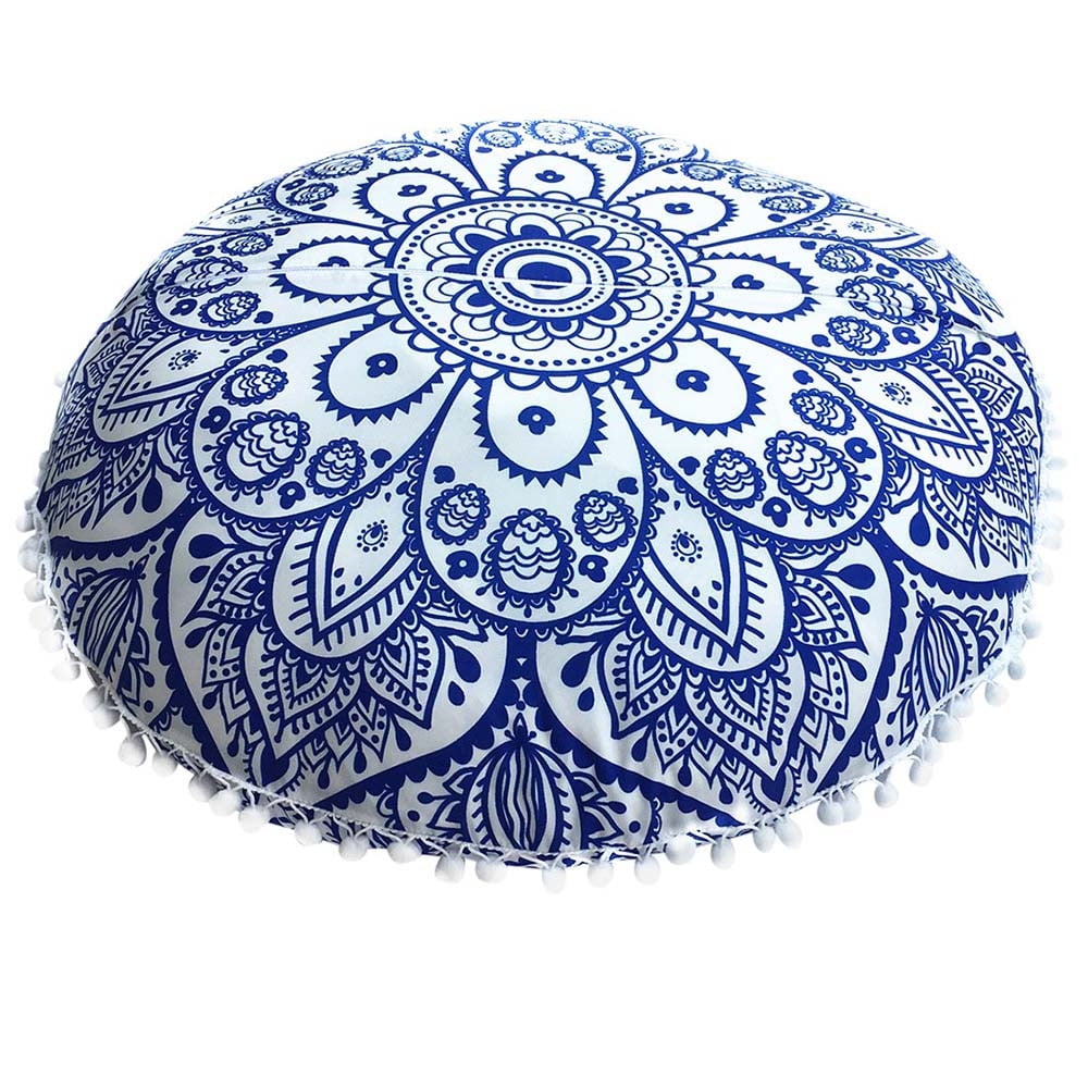 Zipper Pillowcase Size Floor Pillows Round Bohemian Cushion Pillows