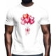 thumbnail image 2 of Camisetas para hombre, camiseta de algodón con cuello redondo, diseño de corazón y globo, manga corta, San Valentín, corazones rojos y rosas., 2 of 8