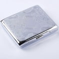 thumbnail image 3 of Silver Cigarette Case Box Metal Cigarette Case For Men Can Holds 20 Cigarettes, 3 of 5