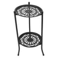 thumbnail image 4 of Plant Shelf, Easy To Install 2 Tier Delicate Flower Stand 50cm  For Balcony White,Black, 4 of 8