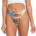 thumbnail image 1 of Balery Sailing Ship Ocean Sunset Tangas de Algodón para Mujer con Estampado – Ropa Interior Sexy, Transpirable, G-string-X-Small, 1 of 6
