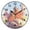 Black, variant on 9.84in Cartoon Birds Singing PVC Canvas Wall and Table Clock with Canvas Texture, Black or Gold Hands