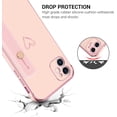 thumbnail image 4 of iPhone 11 Case, Phone Case for iPhone 11, Wristband Holder Cute Heart Pattern Soft TPU Bumper Electroplated Shockproof Camera Lens Protective Women Phone Cover for iPhone 11 6.1''-Pink., 4 of 17