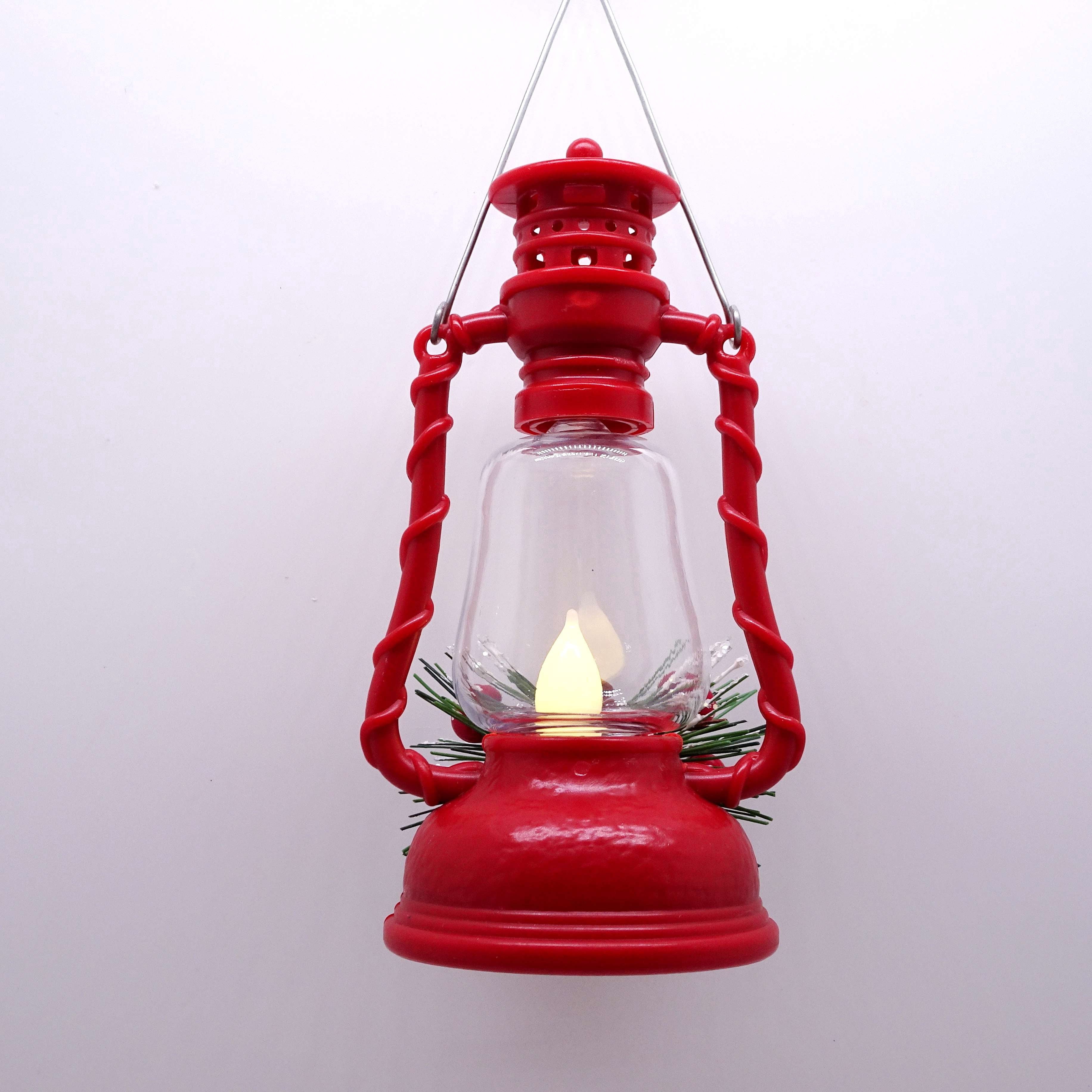 Red LED Lantern Christmas Ornament, 5", by Holiday Time