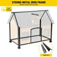 thumbnail image 3 of Aivituvin Dog House Anti-Chewing Design Dog Kennel with Metal Frame Weatherproof for Outdoor, 3 of 7