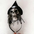 thumbnail image 3 of 2style Halloween Headbands Ghost Skull Headdress Hair Hoop Headpiece for Cosplay Party Halloween Costume,C, 3 of 5