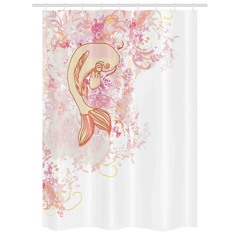 Chinese Style Koi Fish Shower Curtains Bathroom Screen Waterproof