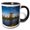 Black/White, variant on 3drose, Netherlands, Kinderdijk. Traditional Dutch Windmills, 15oz Two-tone Yellow Mug