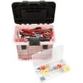 thumbnail image 3 of Pink Tool Box Organizer with Removable Compartments – Portable Storage Case for Crafts, Beads, Screws & Small Tools – Lightweight Utility Organizer by SQHQ, 3 of 5