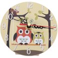 thumbnail image 1 of Household Decorative Table Clock Cartoon Owl Pattern Clock Novelty Mute Desk Clock Decoration, 1 of 8