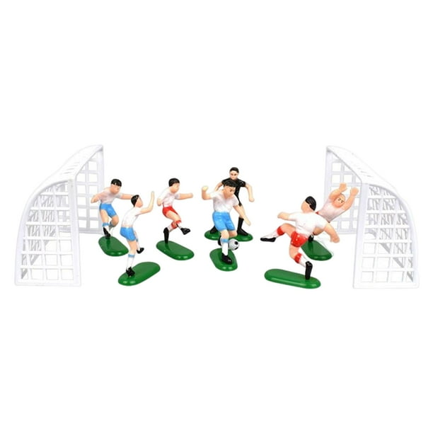 Football Cake Toppers Accessories Goal Gate Game Pieces Players Mini