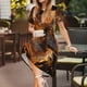 thumbnail image 3 of Disketp Gold Flame Pattern Wolf para Vestido de Manga Corta para Mujeres, Vestidos de Verano para Mujeres, Casual y Holgado para la Playa, 3 of 6