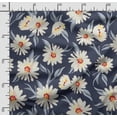 thumbnail image 2 of Soimoi Floral Printed, Japan Crepe SatinFabric By The Yard-54 Inch WideDecorative Sewing Fabric For Dresses, Kimonos, Gowns-Blue, 2 of 5