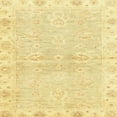 thumbnail image 1 of Ahgly Company Machine Washable Indoor Square Abstract Chrome Gold Yellow Area Rugs, 4' Square, 1 of 7