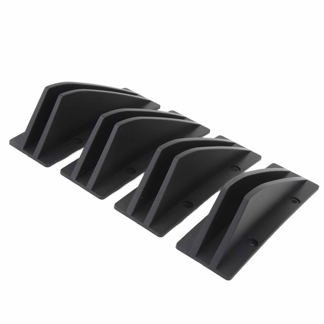 4PCS Car Rear Lower Spoiler ABS Sporty Universal Rear Bumper Chassis Diffuser Lip Wing Splitter for 1 Series E90 E91 Car Interior Exterior Modification